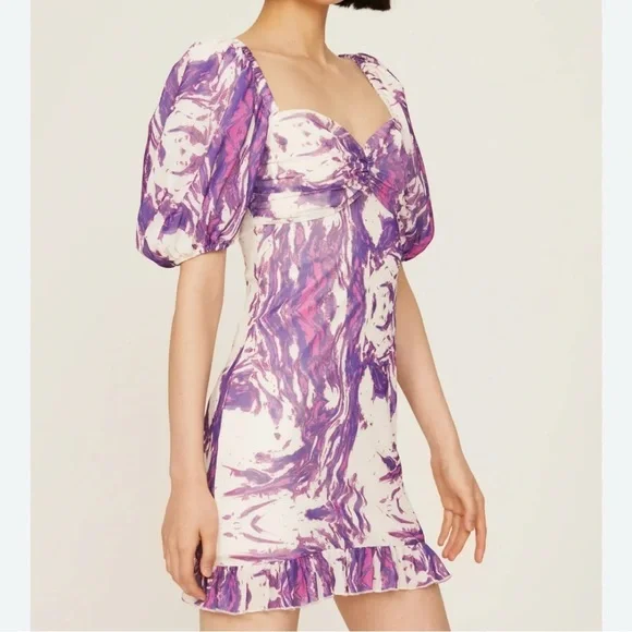 Slate and Willow purple Marble Print Dress preloved XL - Picture 3 of 7